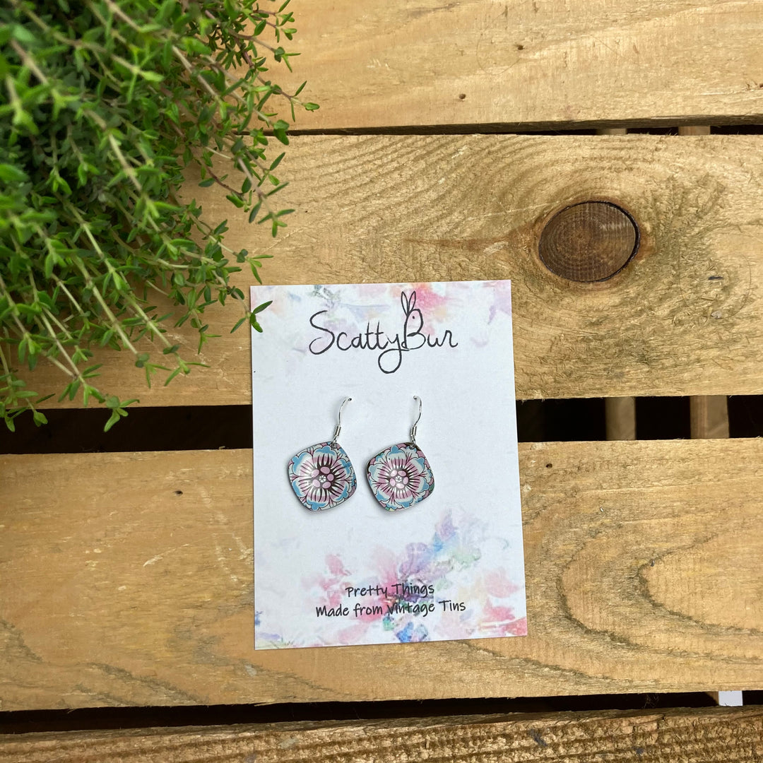 Cornish Recycled Medium Square Earrings