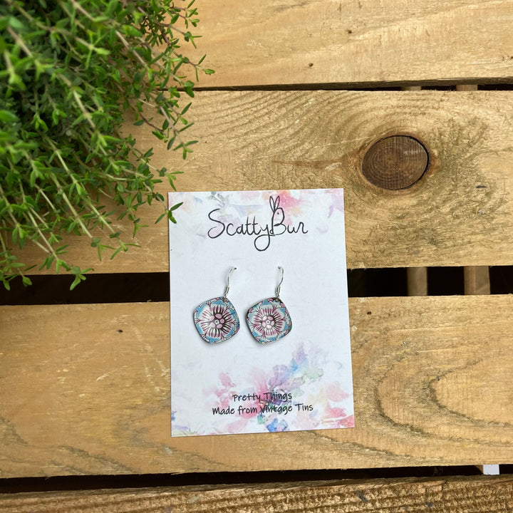 Cornish Recycled Medium Square Earrings