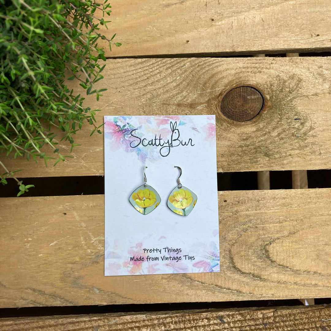 Cornish Recycled Medium Square Earrings