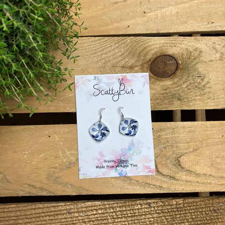 Cornish Recycled Medium Square Earrings