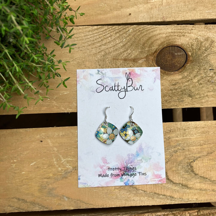 Cornish Recycled Medium Square Earrings