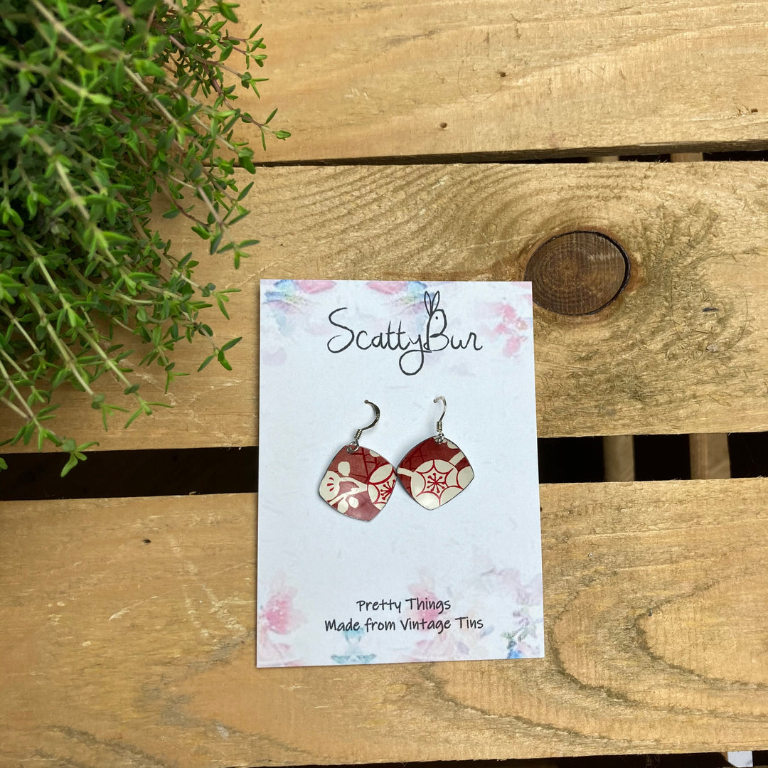Cornish Recycled Medium Square Earrings