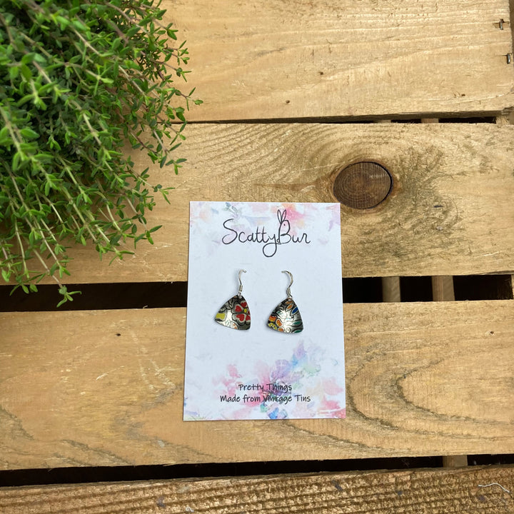 Cornish Recycles Medium Triangle Earrings