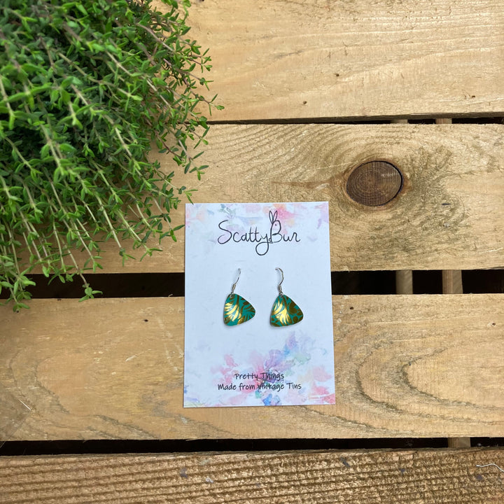 Cornish Recycles Medium Triangle Earrings