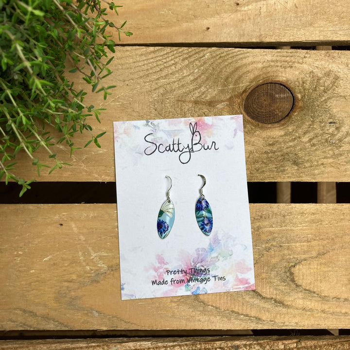 Cornish Recycled Small Oval Earrings