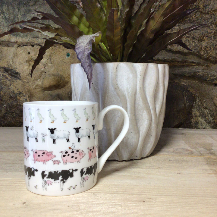 Farm Animals Bone China Mug