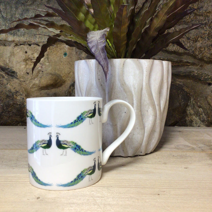 Peacocks Multi Mug in Bone China