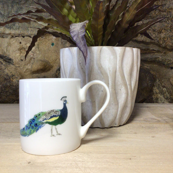 Peacocks Solo Bone China Mug