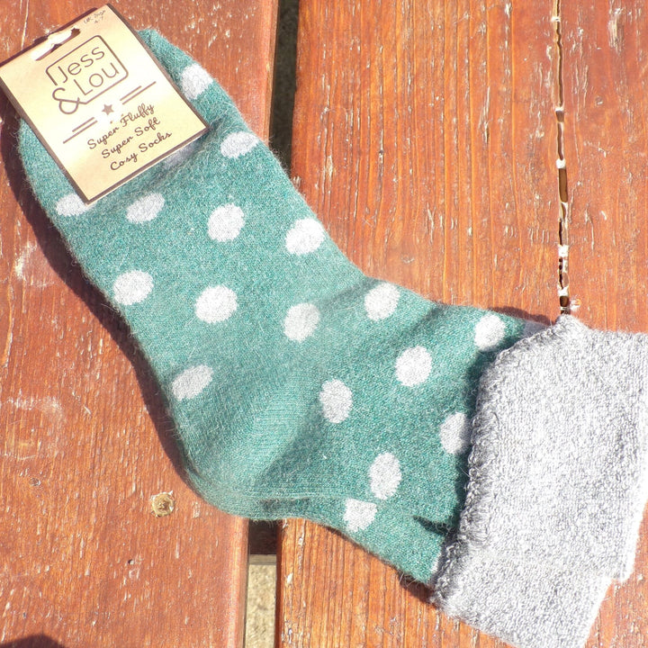 Polka Dot Wool Socks - Jess and Lou