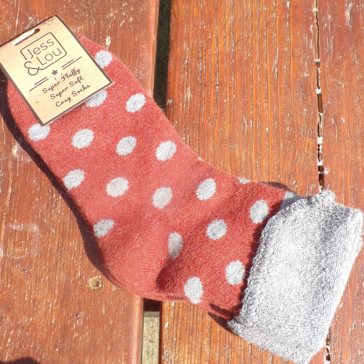 Polka Dot Wool Socks - Jess and Lou
