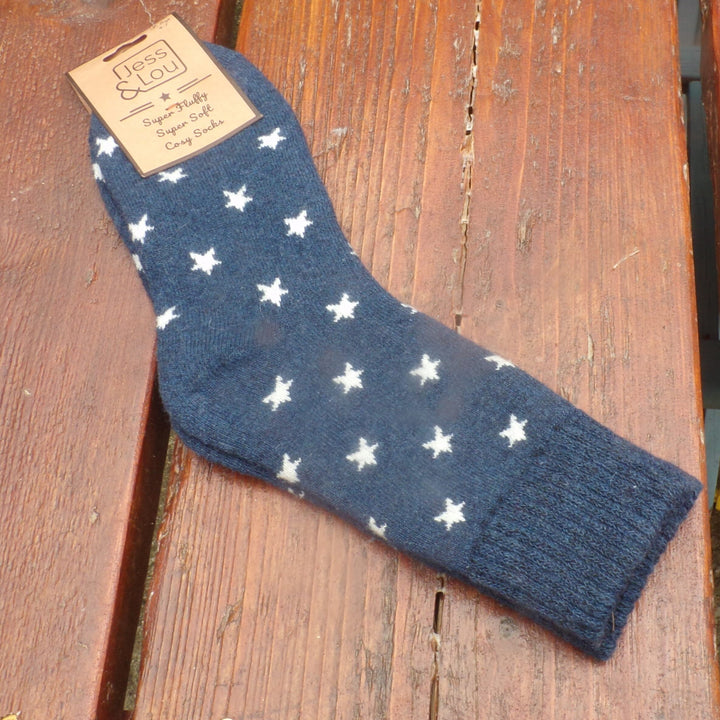 Rib Socks with Small Stars