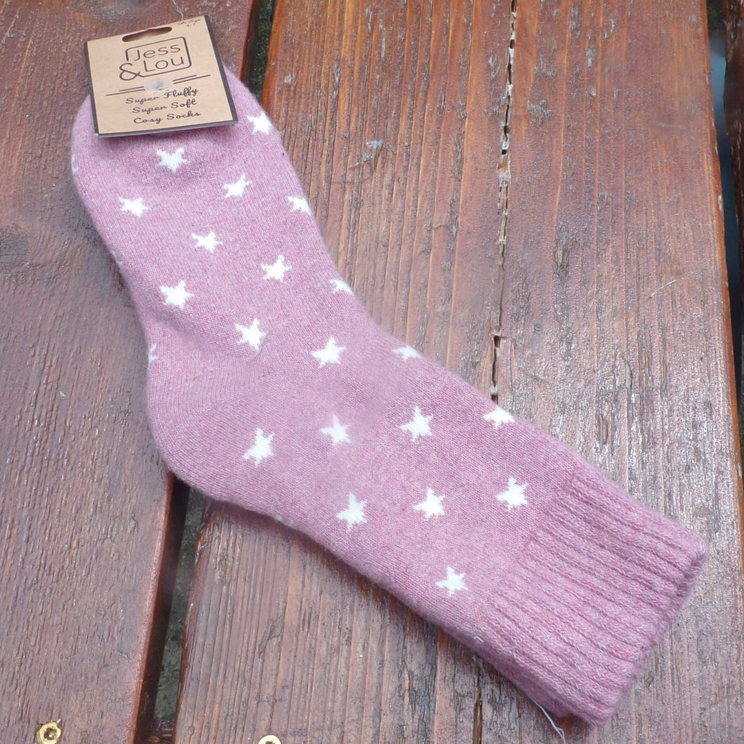Rib Socks with Small Stars