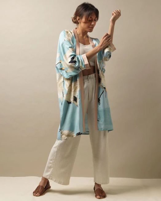 Stork Collar Kimono