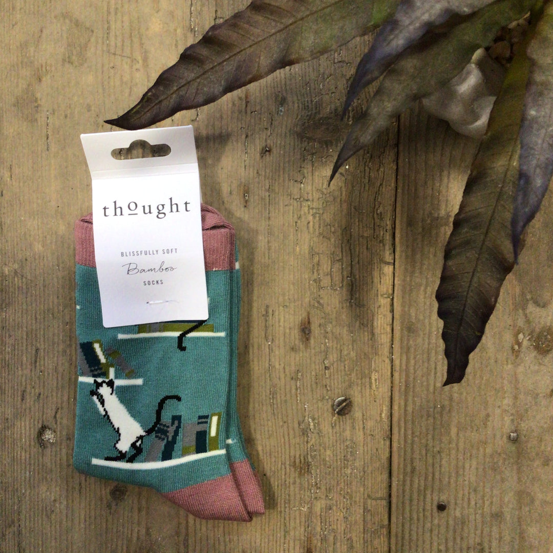 Gatto Cat Print Bamboo Socks