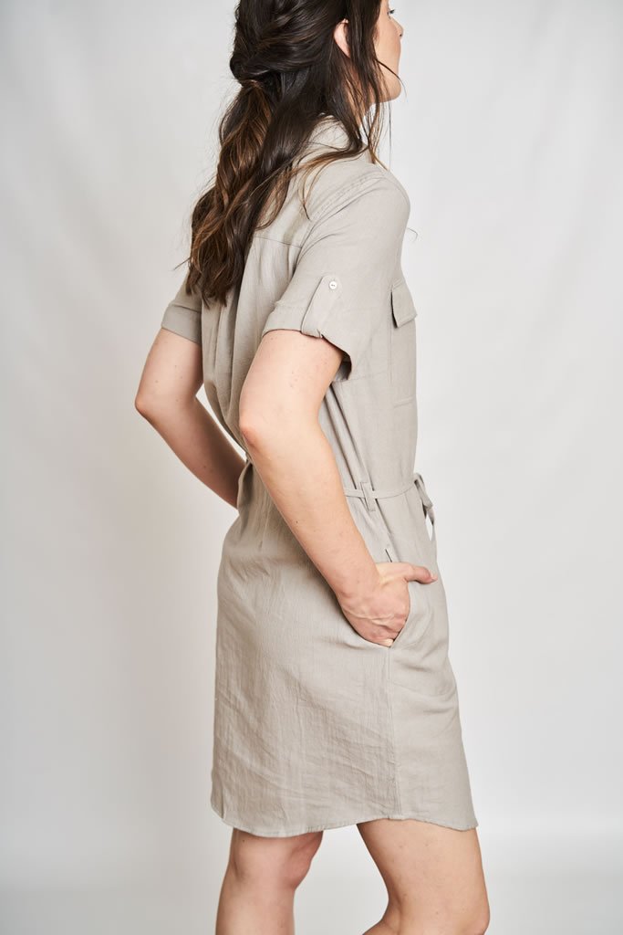 Bibico Aurelie Shirt Dress - Soft Grey