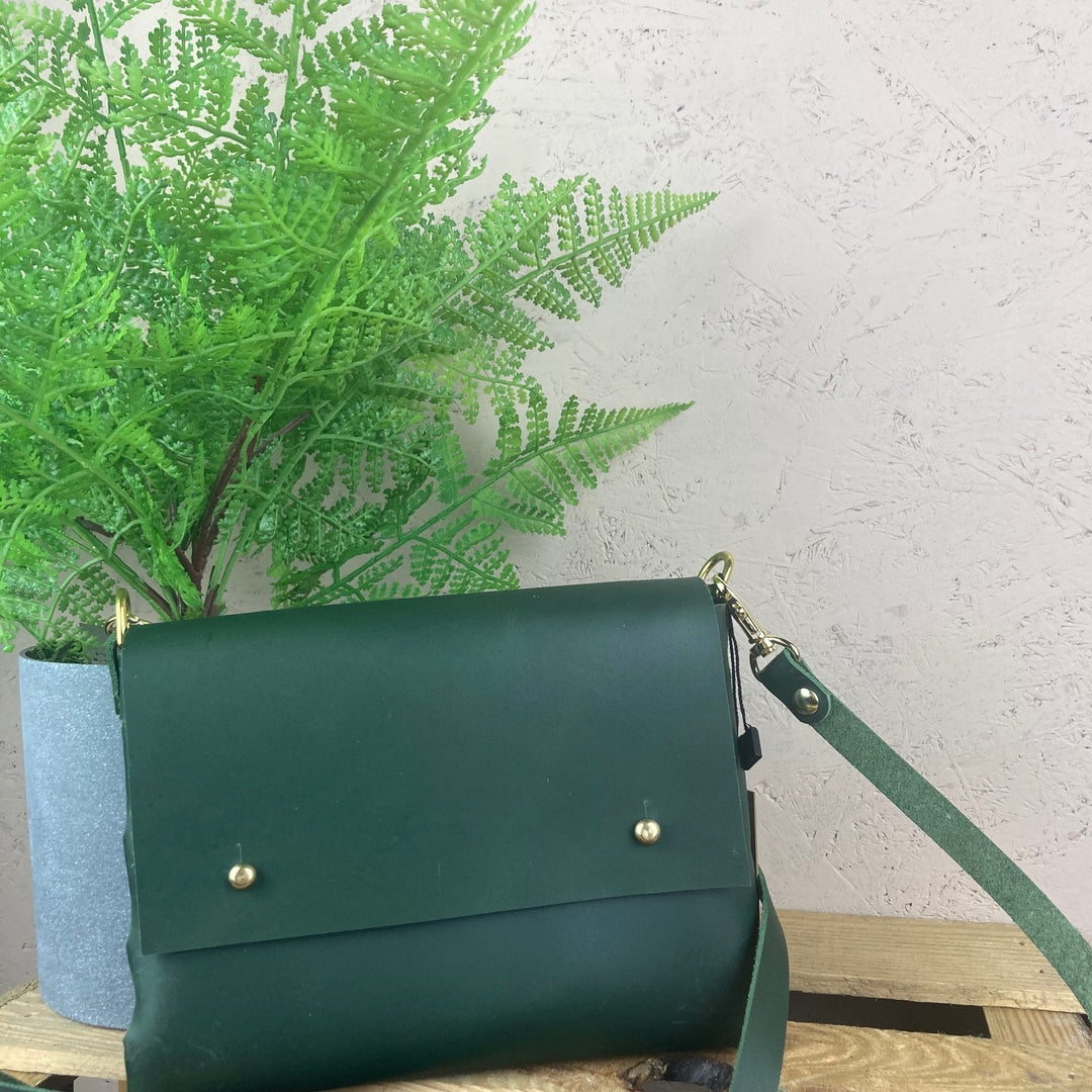 Oiled Leather Crossbody Bag