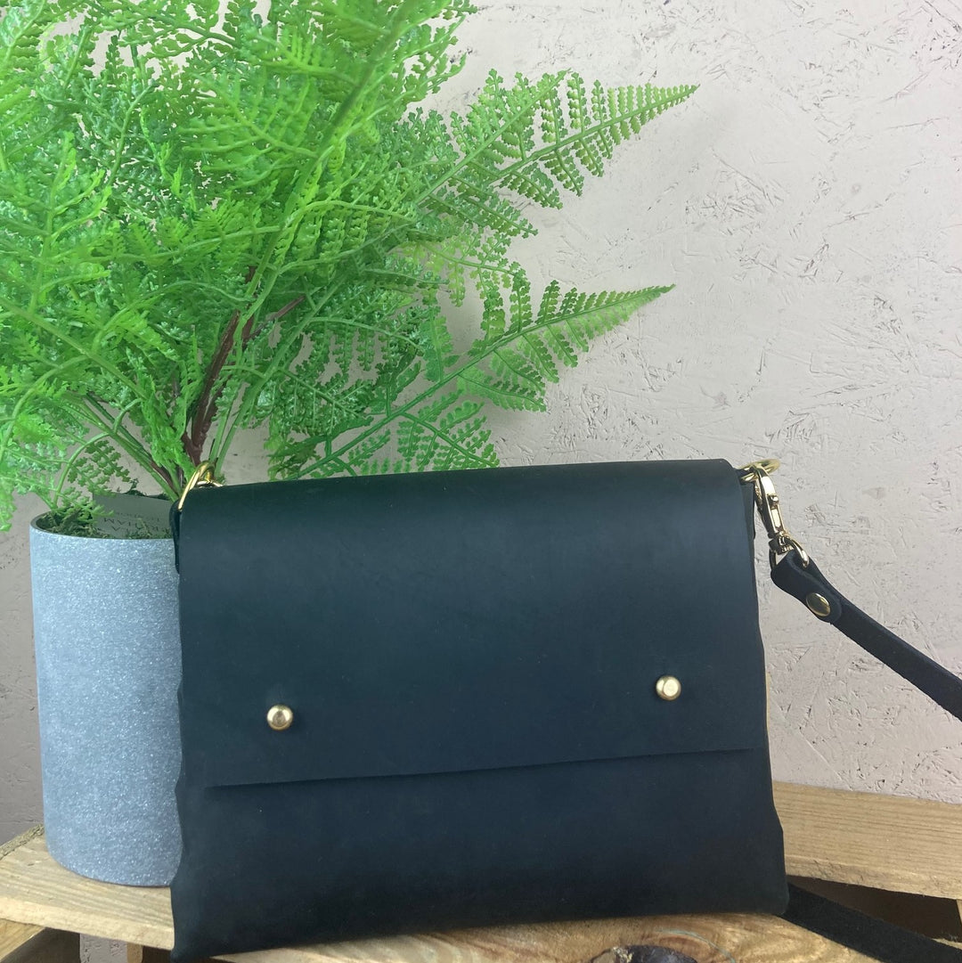 Oiled Leather Crossbody Bag