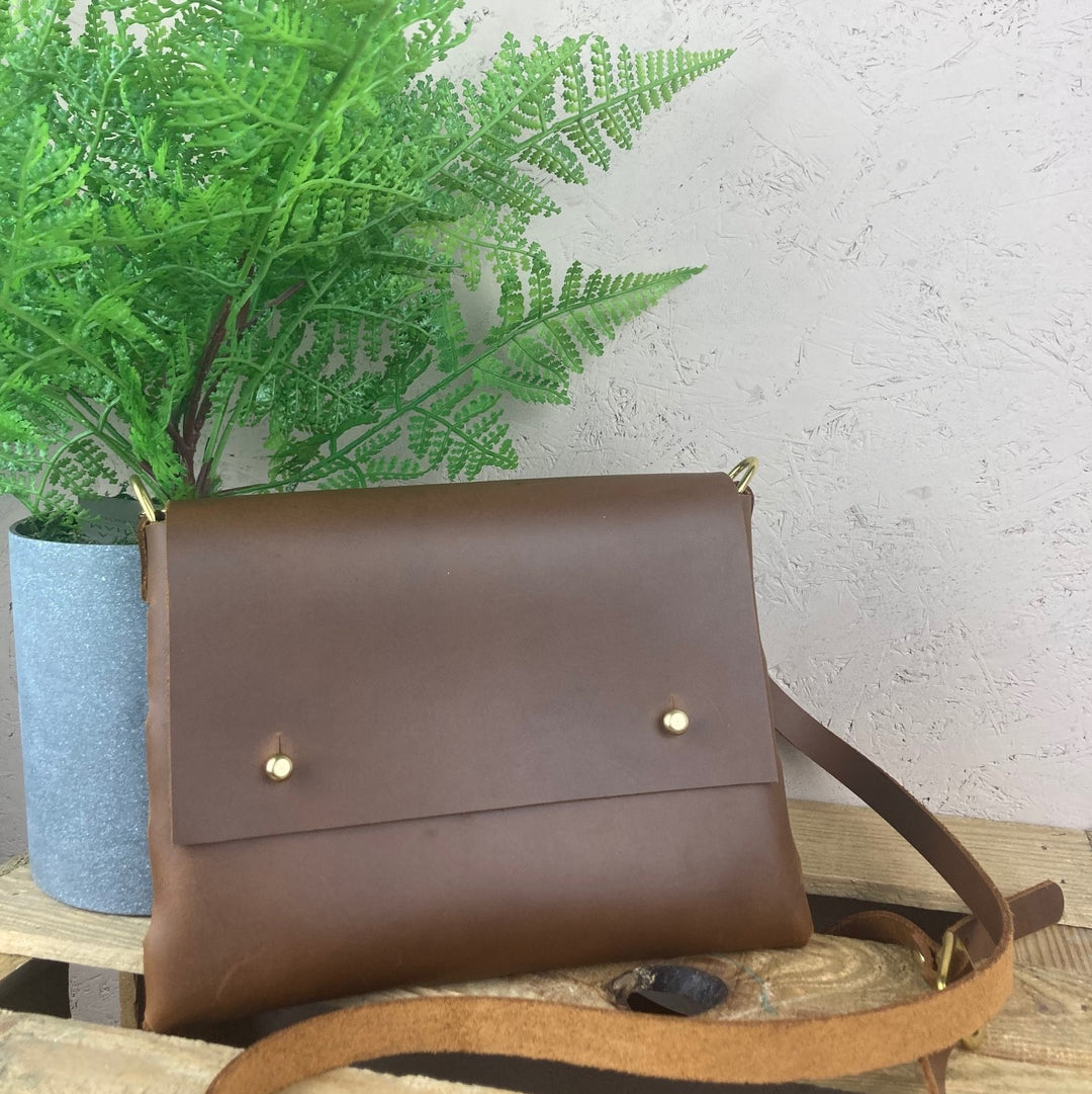 Oiled Leather Crossbody Bag