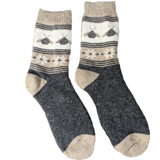 Patterned Wool Blend Socks