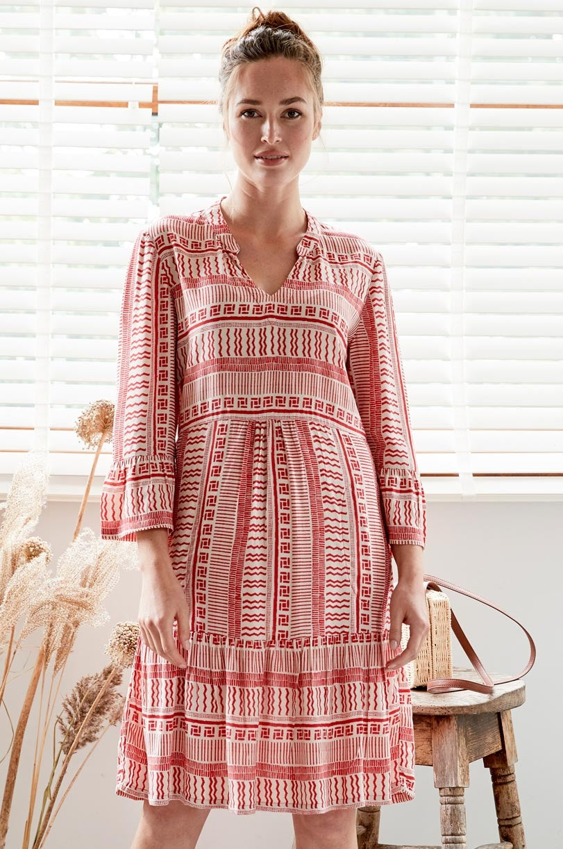 Zen Tunic Dress - Pomegranate Red